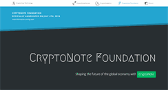 Desktop Screenshot of cryptonotefoundation.org